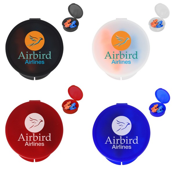 JH9403 Ear Plugs In Travel Case With Custom Imprint